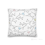 Load image into Gallery viewer, Heart Branch Pattern Love Square Cushion Cushions
