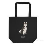 Load image into Gallery viewer, Husky Cusfomised Eco Tote Bag Bags
