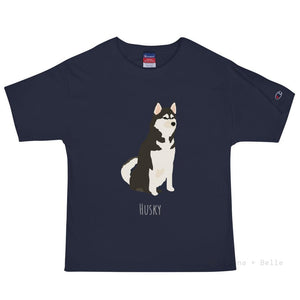 Husky Customised Champion T-Shirt Navy / S