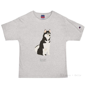 Husky Customised Champion T-Shirt Oxford Grey Heather / S