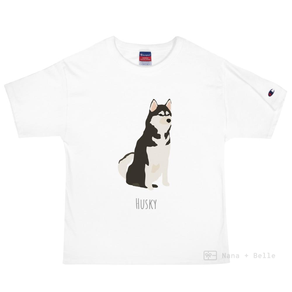 Husky Customised Champion T-Shirt White / S