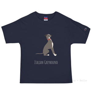 Italian Greyhound Customised Champion T-Shirt Navy / S