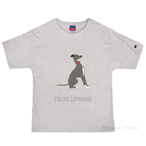 Italian Greyhound Customised Champion T-Shirt Oxford Grey Heather / S