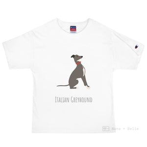 Italian Greyhound Customised Champion T-Shirt White / S