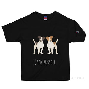 Jack Russell Customised Champion T-Shirt Black / S