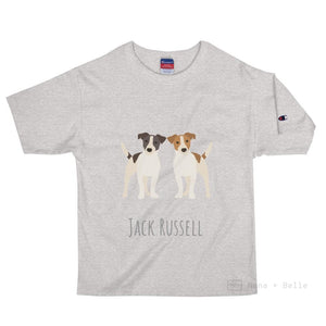 Jack Russell Customised Champion T-Shirt Oxford Grey Heather / S