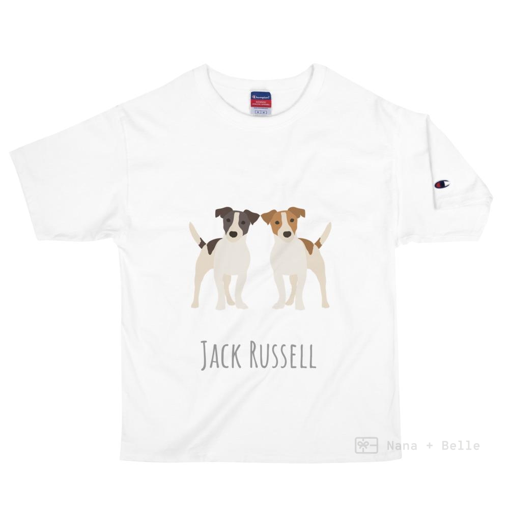 Jack Russell Customised Champion T-Shirt White / S