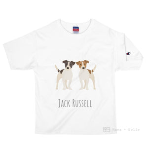 Jack Russell Customised Champion T-Shirt White / S