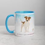 Load image into Gallery viewer, Jack Russell Mug With Colour Inside Blue Mugs
