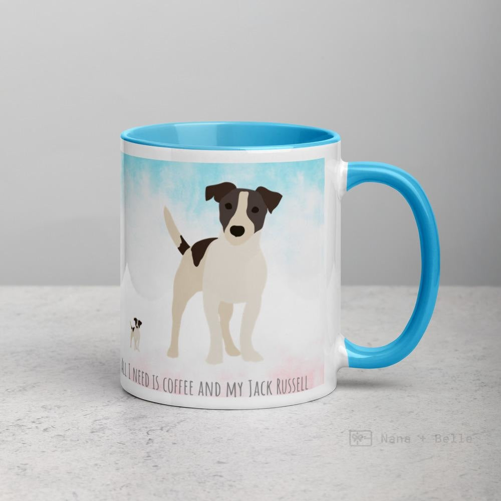 Jack Russell Mug With Colour Inside Mugs