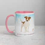 Load image into Gallery viewer, Jack Russell Mug With Colour Inside Pink Mugs
