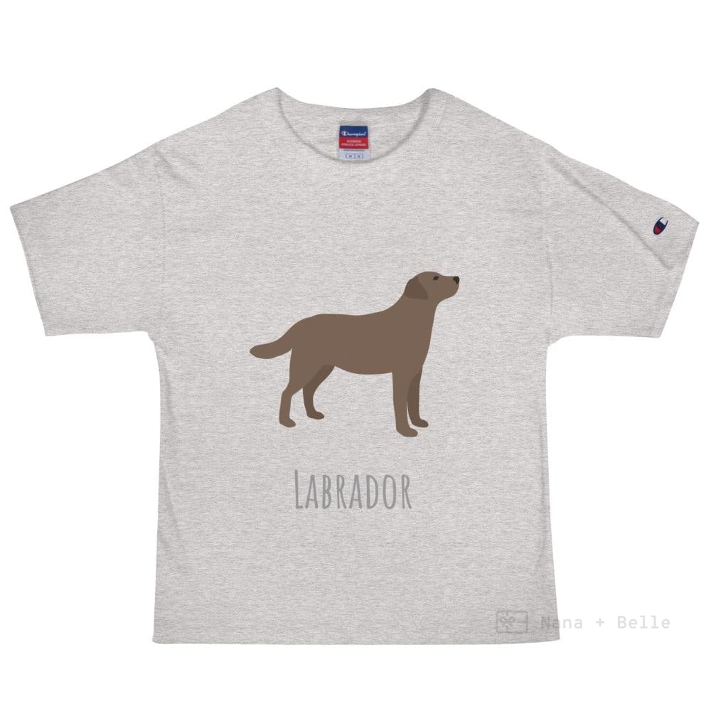 Labrador Customised Champion T-Shirt Oxford Grey Heather / S