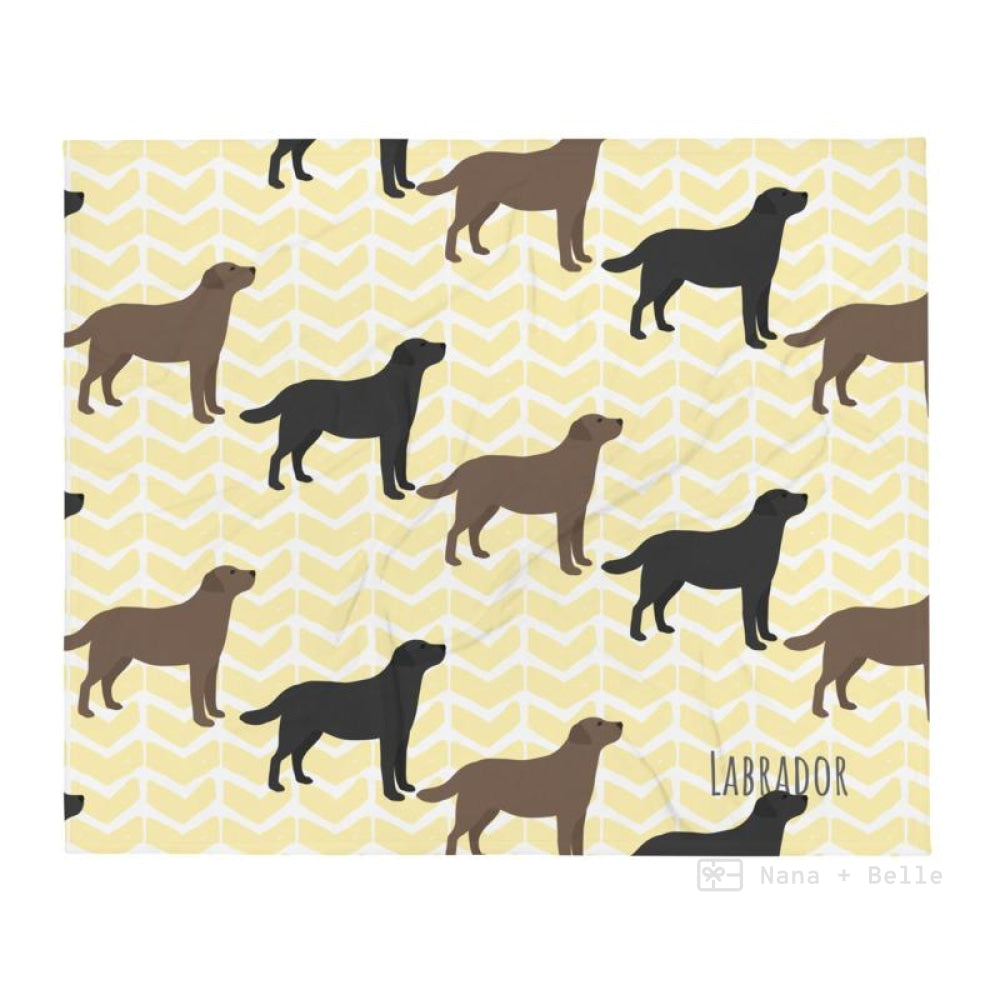 Labrador Throw Blanket Cushions