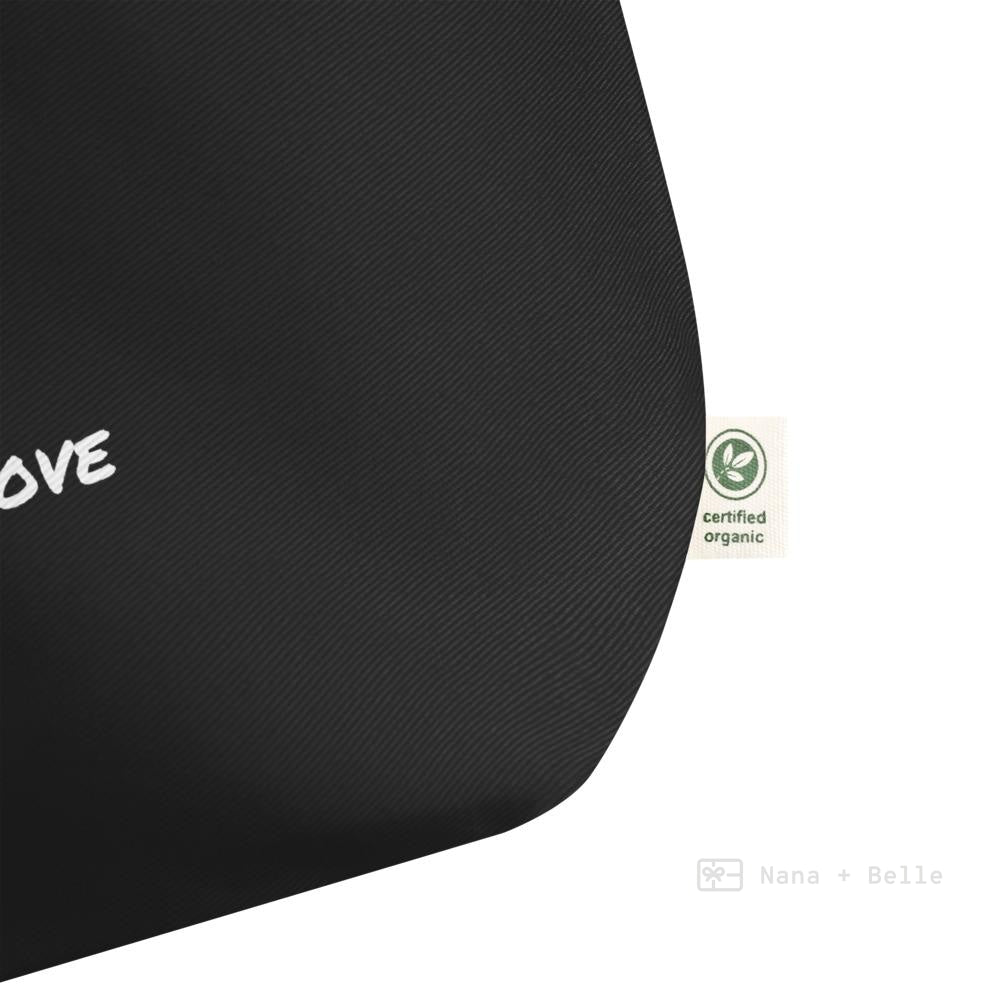 Large Organic Black Tote Bag - Just Love Tote Bags