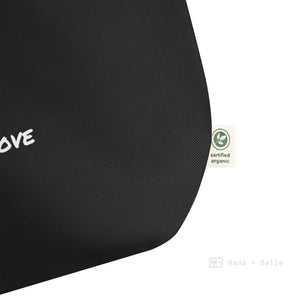 Large Organic Black Tote Bag - Just Love Tote Bags