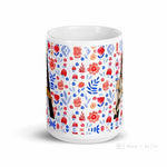 Load image into Gallery viewer, Letter A Floral Alphabet 15Oz Large Mug
