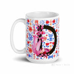 Load image into Gallery viewer, Letter D Floral Alphabet 15Oz Large Mug
