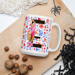 Load image into Gallery viewer, Letter E Floral Alphabet 15Oz Large Mug Mugs
