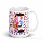 Load image into Gallery viewer, Letter E Floral Alphabet 15Oz Large Mug
