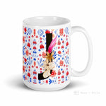 Load image into Gallery viewer, Letter J Floral Alphabet 15Oz Large Mug Mugs
