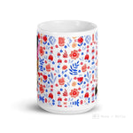 Load image into Gallery viewer, Letter J Floral Alphabet 15Oz Large Mug Mugs
