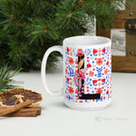 Load image into Gallery viewer, Letter L Floral Alphabet 15Oz Large Mug Mugs
