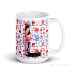 Load image into Gallery viewer, Letter L Floral Alphabet 15Oz Large Mug Mugs
