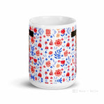 Load image into Gallery viewer, Letter T Floral Alphabet 15Oz Large Mug
