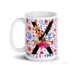 Load image into Gallery viewer, Letter X Floral Alphabet 15Oz Large Mug
