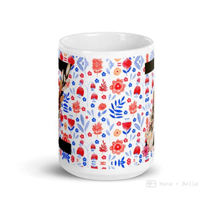 Letter Z Floral Alphabet 15Oz Large Mug