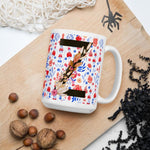 Load image into Gallery viewer, Letter Z Floral Alphabet 15Oz Large Mug Mugs
