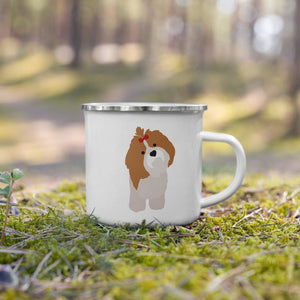 Light Brown Shih Tzu Dog Enamel Mug Mugs