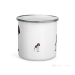 Load image into Gallery viewer, Liver &amp; White English Springer Spaniel Dog Enamel Mug Mugs
