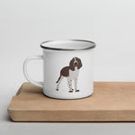 Load image into Gallery viewer, Liver &amp; White English Springer Spaniel Dog Enamel Mug Mugs
