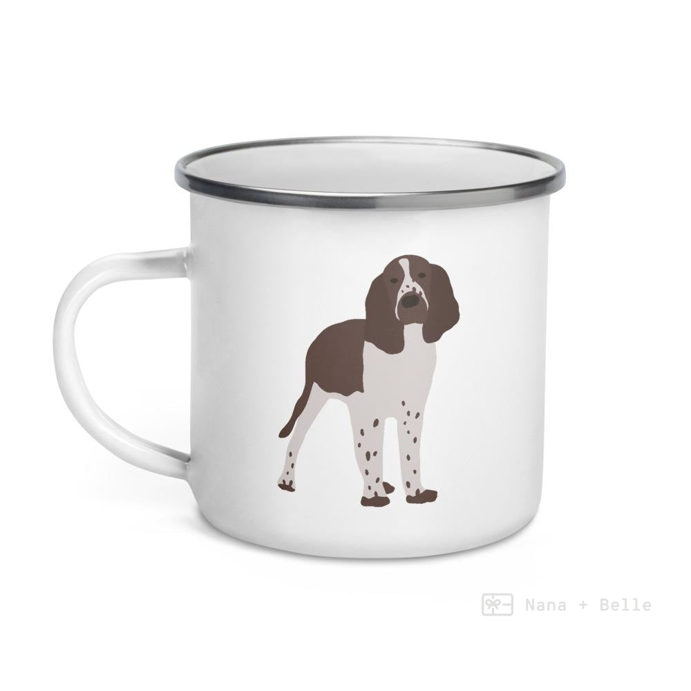 Liver & White English Springer Spaniel Dog Enamel Mug Mugs