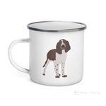 Load image into Gallery viewer, Liver &amp; White English Springer Spaniel Dog Enamel Mug Mugs
