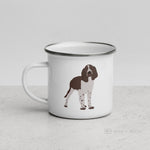 Load image into Gallery viewer, Liver &amp; White English Springer Spaniel Dog Enamel Mug Mugs
