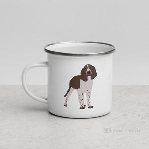 Liver & White English Springer Spaniel Dog Enamel Mug Mugs