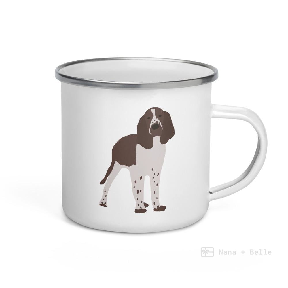 Liver & White English Springer Spaniel Dog Enamel Mug Mugs