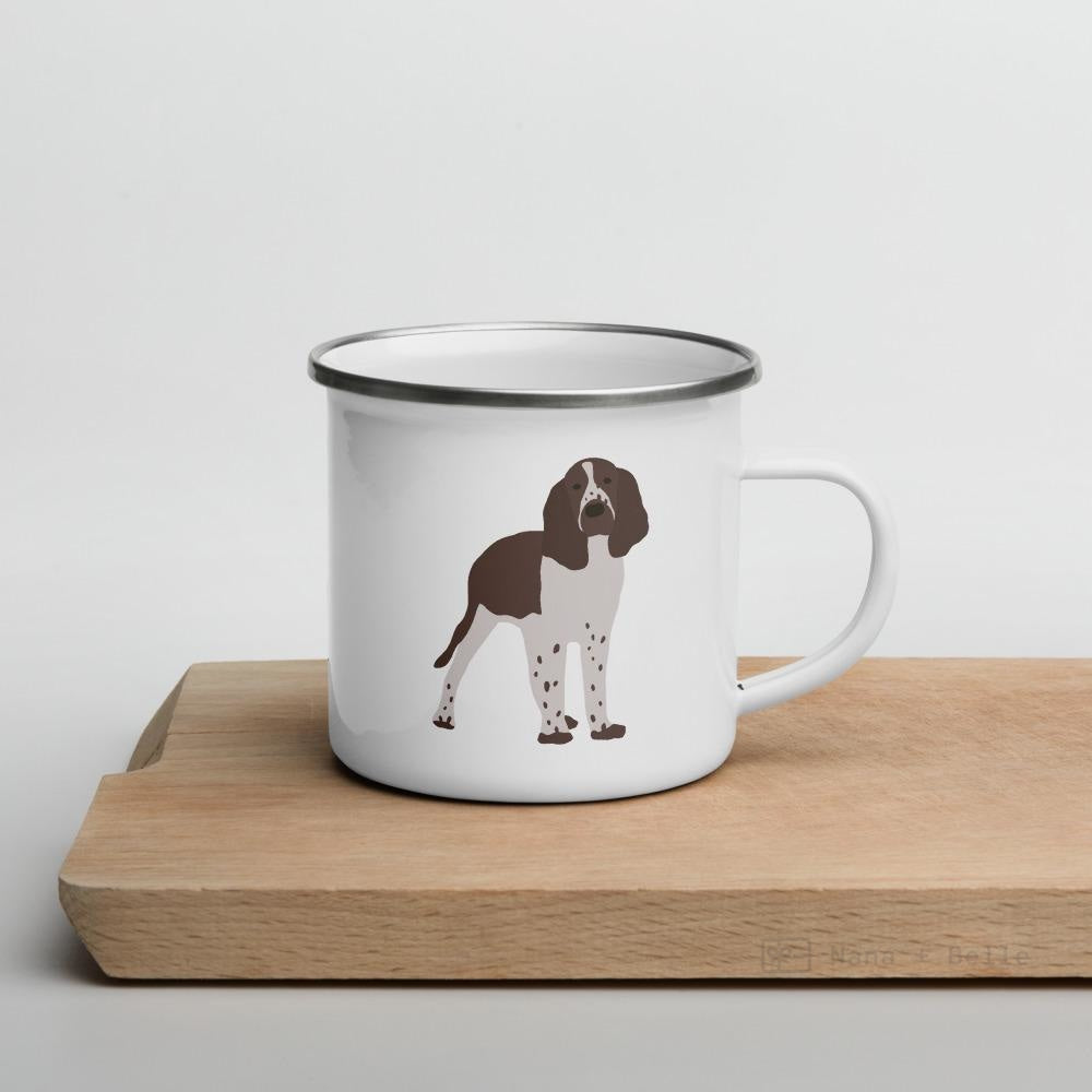 Liver & White English Springer Spaniel Dog Enamel Mug Mugs