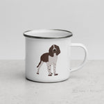 Load image into Gallery viewer, Liver &amp; White English Springer Spaniel Dog Enamel Mug Mugs
