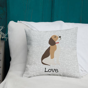 Love Beagle Striped Pattern Cushion Chair & Sofa Cushions