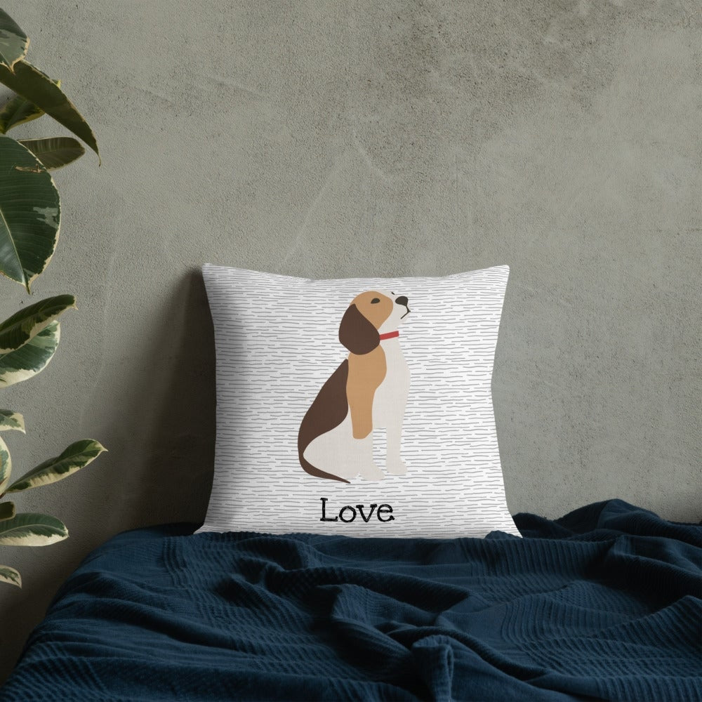 Love Beagle Striped Pattern Cushion Chair & Sofa Cushions