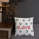 Load image into Gallery viewer, Black Love Swirling Pattern Square Cushion Cushions
