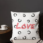 Load image into Gallery viewer, Black Love Swirling Pattern Square Cushion Cushions
