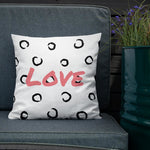 Load image into Gallery viewer, Black Love Swirling Pattern Square Cushion Cushions
