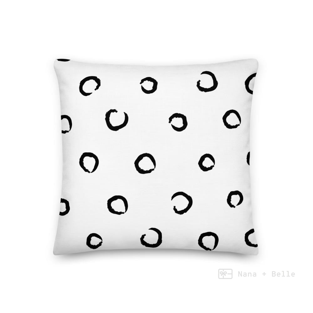 Black Love Swirling Pattern Square Cushion Cushions