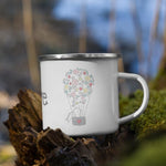 Load image into Gallery viewer, Love Floral Bunny Hot Air Balloon Enamel Mug / Cup
