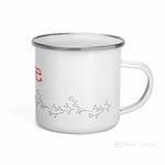 Load image into Gallery viewer, Love Floral Heart Enamel Mug / Cup Mug
