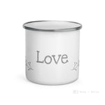 Load image into Gallery viewer, Love Floral Heart Branches Enamel Mug / Cup Mugs
